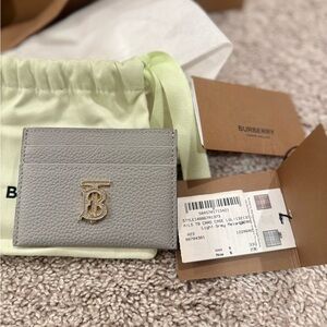 Burberry TB Card Case - Light gray- Giftable